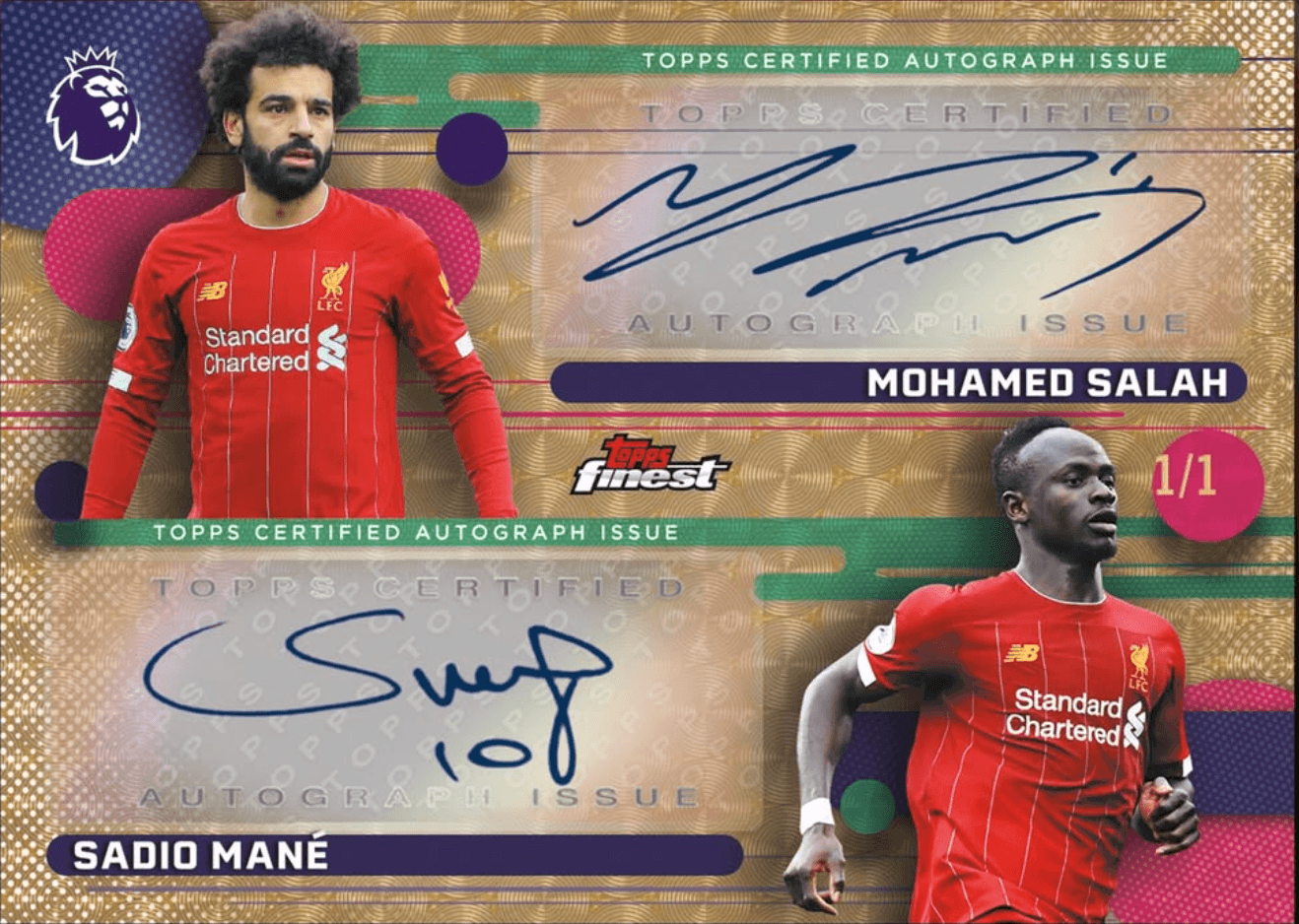 Example Topps Finest Premier League 2025-2026 Card