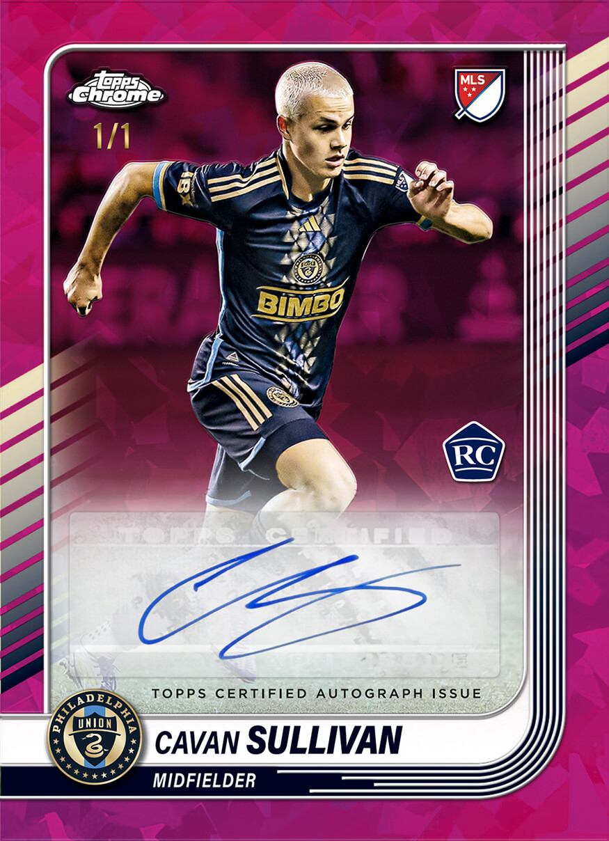 Example Topps MLS Chrome Sapphire 2025-2026 Card