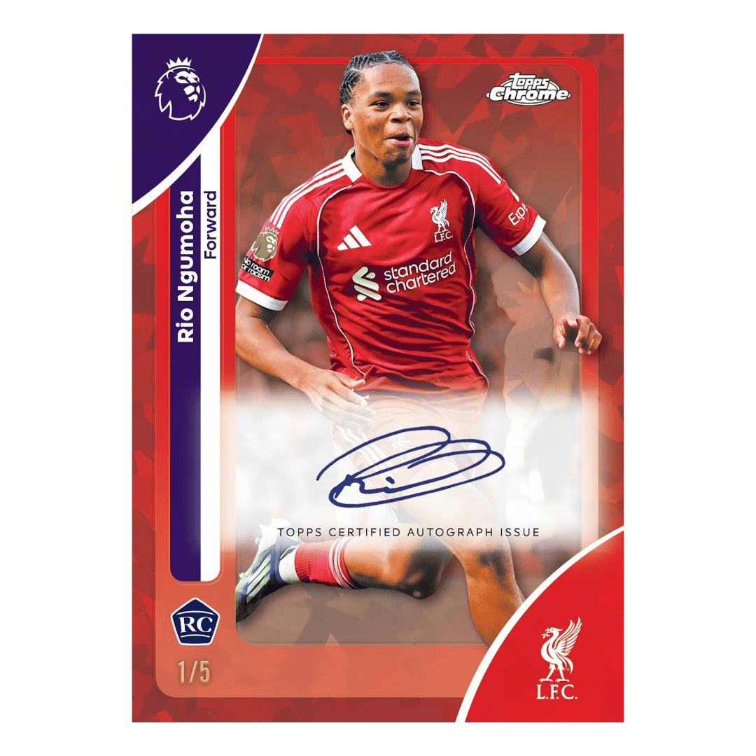 Example Topps Premier League Chrome Sapphire 2025-2026 Card