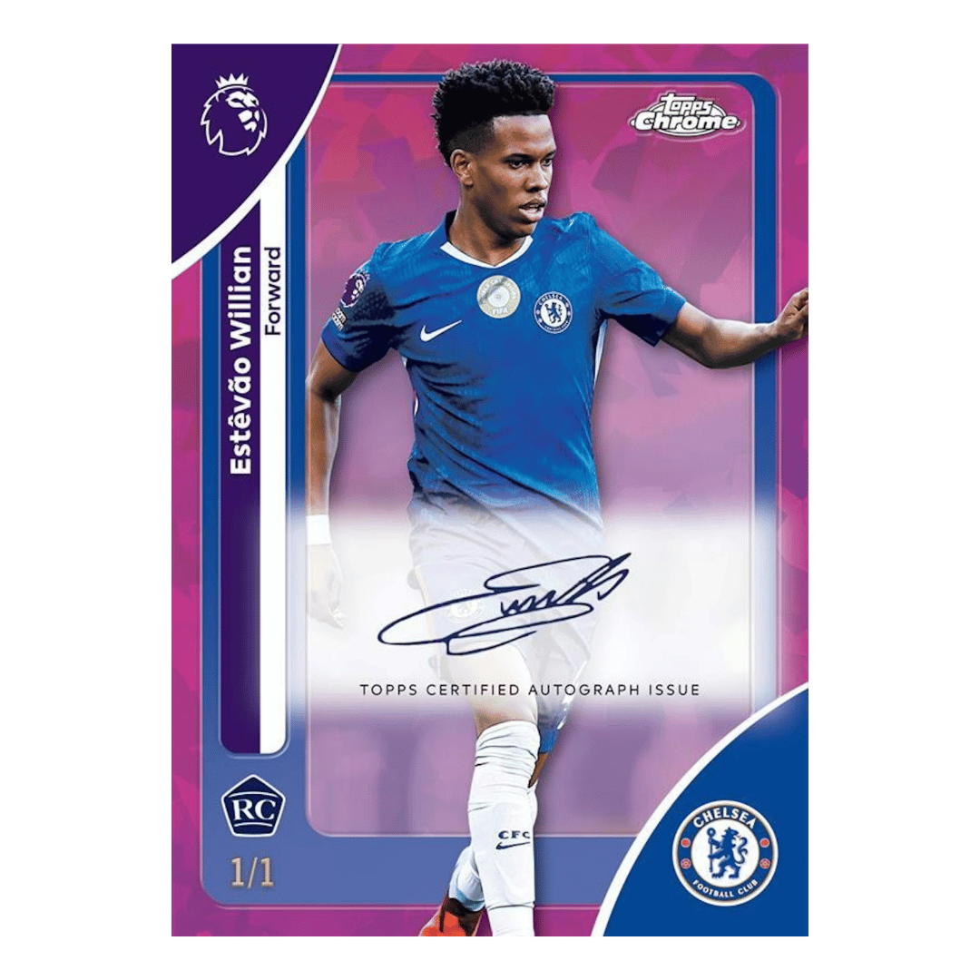 Example Topps Premier League Chrome Sapphire 2025-2026 Card
