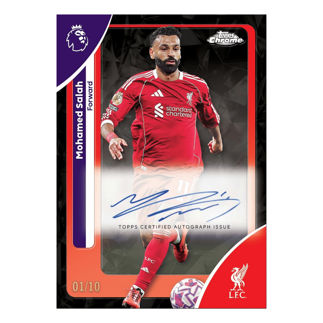 Example Topps Premier League Chrome Sapphire 2025-2026 Card