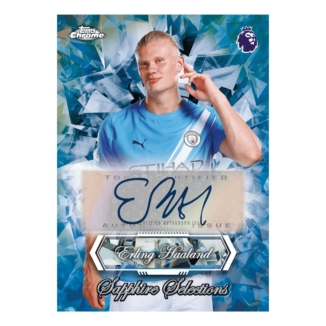 Example Topps Premier League Chrome Sapphire 2025-2026 Card